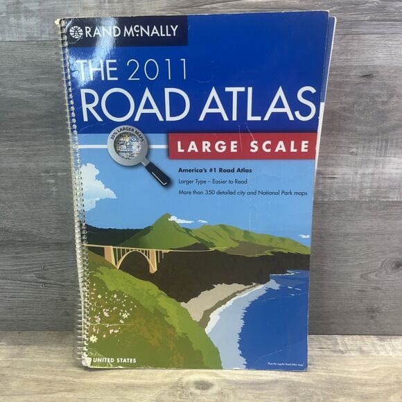 The 2011 Road Atlas Large Scale [Spiral-bound] Rand McNally and Company - Picture 1 of 10